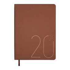 Щоденник датов. 2027 STEEL, A5, бронза, штуч. шкіра