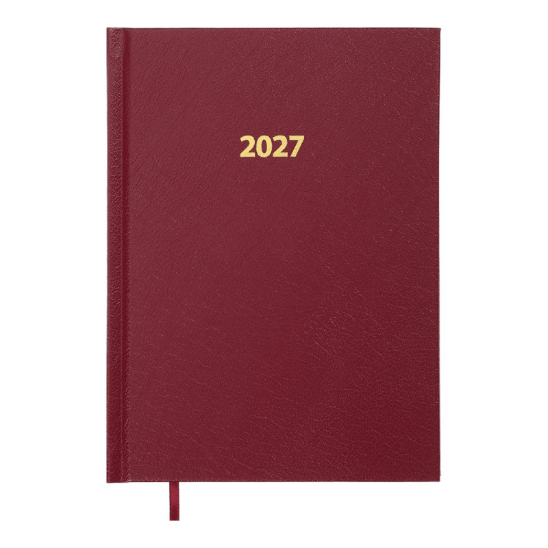 Щоденник датов. 2027 STRONG, A5, темно-червоний, вінілпапір
