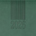 Щоденник датов. 2027 CODE, A5, зелений, штуч. шкіра/поролон