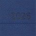 Щоденник датов. 2027 ORION, A5, синій, штуч. шкіра/поролон