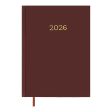 Щоденник датований 2027 MONOCHROME, A5, бордовий