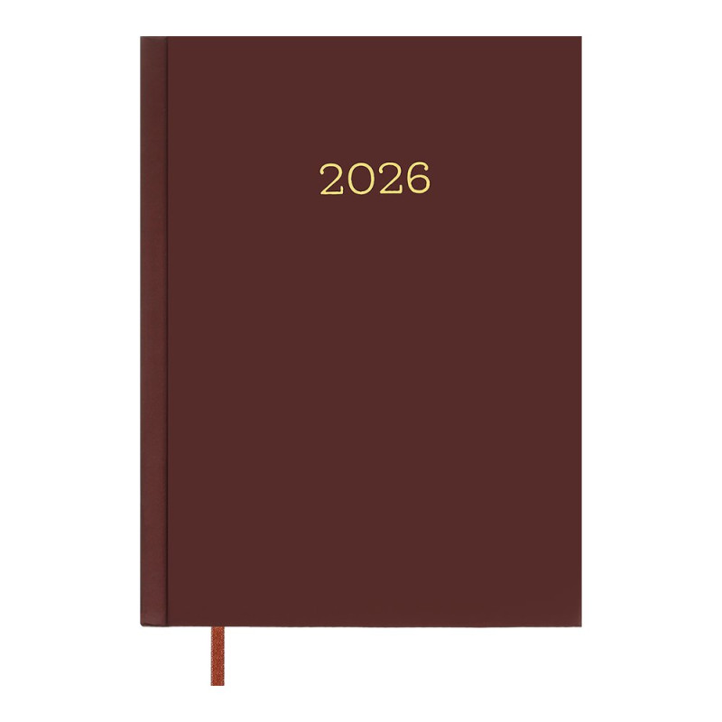 Щоденник датований 2027 MONOCHROME, A5, бордовий