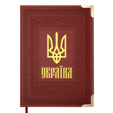 Щоденник датов. 2027 STATUT, A5, коричневий, штуч. шкіра/поролон
