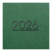Щоденник датов. 2027 PRIME, A5, зелений, штуч. шкіра/поролон