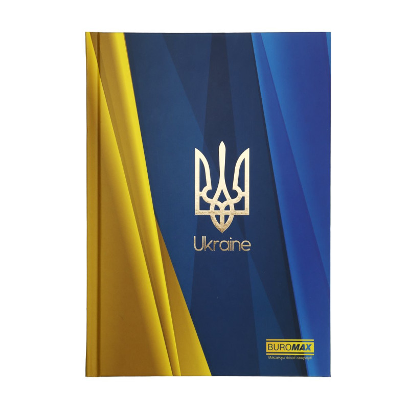 Блокнот UKRAINE, А-5, 96л., кл., тв. обкл., глян. лам., синій електрик