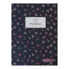Блокнот PICCOLI, А-5, 80 арк.,  кл., інт. обкл., мат. лам.+лак, т.-синій