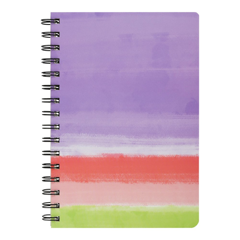 Книга для нотаток COLOUR LINES, А5, 80 арк., клітинка, тв. картонна обкладинка, фіолетова