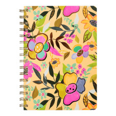 Книга для нотаток COLORFUL, А5, 80 арк., клітинка, тв. картонна обкладинка, жовта
