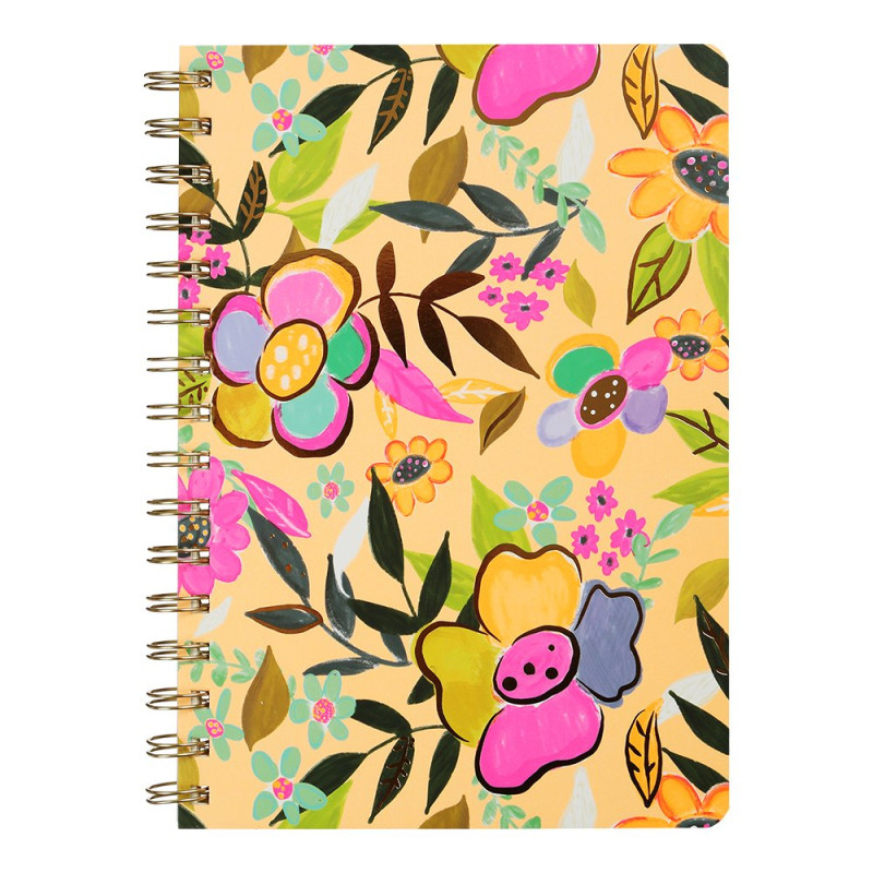 Книга для нотаток COLORFUL, А5, 80 арк., клітинка, тв. картонна обкладинка, жовта