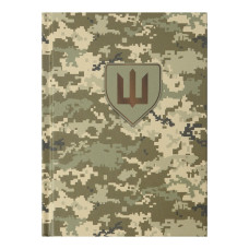 Записна книжка ARMED FORCES, А6, 64 арк., клітинка, тверда обкладинка, мат. ламінація, т.зелений