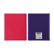 Зошит на пруж. FUCHSIA, В5, 96 арк, кл., з розділюв., пласт.обкл.