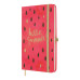 Книжка записна TRENDY, на гумці, 136х207мм, 96 арк., кліт., офсет крем., тв.лам.обкл., малинова