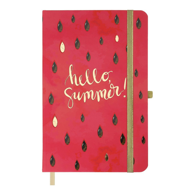 Книжка записна TRENDY, на гумці, 136х207мм, 96 арк., кліт., офсет крем., тв.лам.обкл., малинова