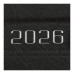 Щоденник датов. 2027 BELLE, A6, чорний, штуч.шкіра/поролон