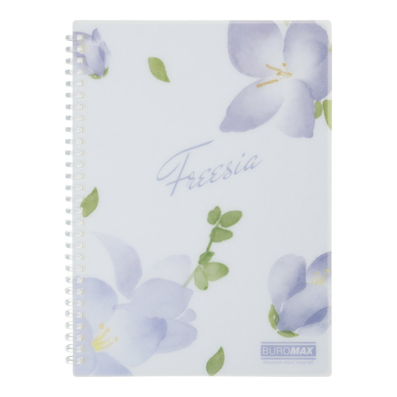 Зошит для записів FREESIA ARABESKI, B5, 80 арк., клітинка, пластикова обкладинка, бузковий