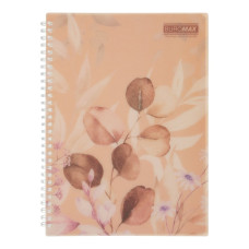 Зошит для записів PEACH ARABESKI, B5, 80 арк., клітинка, пластикова обкладинка, персиковий