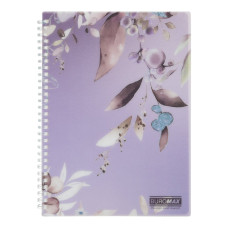 Зошит для записів LILAC ARABESKI, B5, 80 арк., клітинка, пластикова обкладинка, сливовий