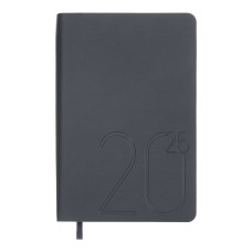Щоденник датов. 2027 DARK MORANDI, A6, темно-синій, штуч.шкіра