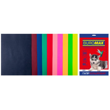 Набір кольорового паперу А4, 80г/м2, DARK+NEON, 10кол., 20арк.