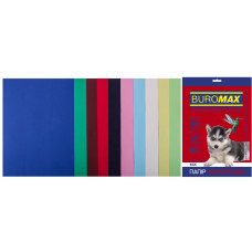 Набір кольорового паперу А4, 80г/м2, DARK+PASTEL, 10кол., 20арк.