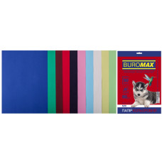 Набір кольорового паперу А4, 80г/м2, DARK+PASTEL, 10кол., 50арк.