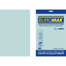 Папір кольоровий Euromax 80г/м2, PASTEL, блакитний, 20арк.