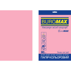 Папір кольоровий Euromax 80г/м2, INTENSIVE, рожевий, 20арк.