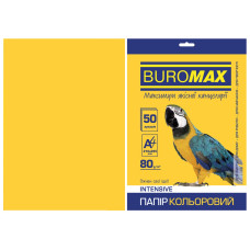 Папір кольоровий А4, 80г/м2, INTENSIV, жовтий, 50арк.