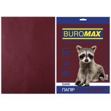 Папір кольоровий А4, 80г/м2, DARK коричневий, 20арк.