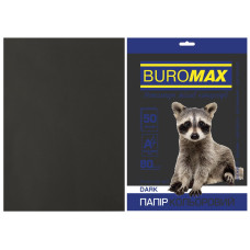 Папір кольоровий А4, 80г/м2, DARK чорний, 50арк.