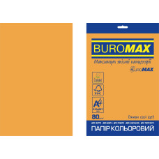 Папір кольоровий Euromax 80г/м2, NEON, помаранчевий, 20арк.