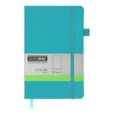 Книга записна ETALON 125*195, 96 арк., нелінований блок, обкл. штучна шкіра, бірюзовий
