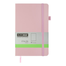 Книга записна ETALON 125*195, 96 арк., нелінований блок, обкл. штучна шкіра, рожевий