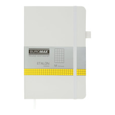 Книга записна ETALON 125*195, 96 арк., клітинка, обкл. штучна шкіра, білий