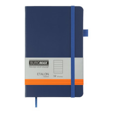 Книга записна ETALON 125*195, 96 арк., лінія, обкл. штучна шкіра, синій