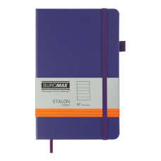 Книга записна ETALON 125*195, 96 арк., лінія, обкл. штучна шкіра, фіолетовий