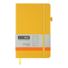 Книга записна ETALON 125*195, 96 арк., лінія, обкл. штучна шкіра, жовтий