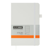 Книга записна ETALON 125*195, 96 арк., лінія, обкл. штучна шкіра, білий