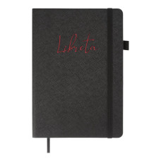 Блокнот діловий LIBRETA А5, 96 арк., чистий, обкл. штучна шкіра, чорний