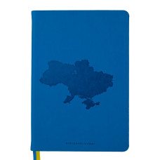 Блокнот діловий UKRAINE А5, 96 арк., клітинка, обкл. штучна шкіра, синій