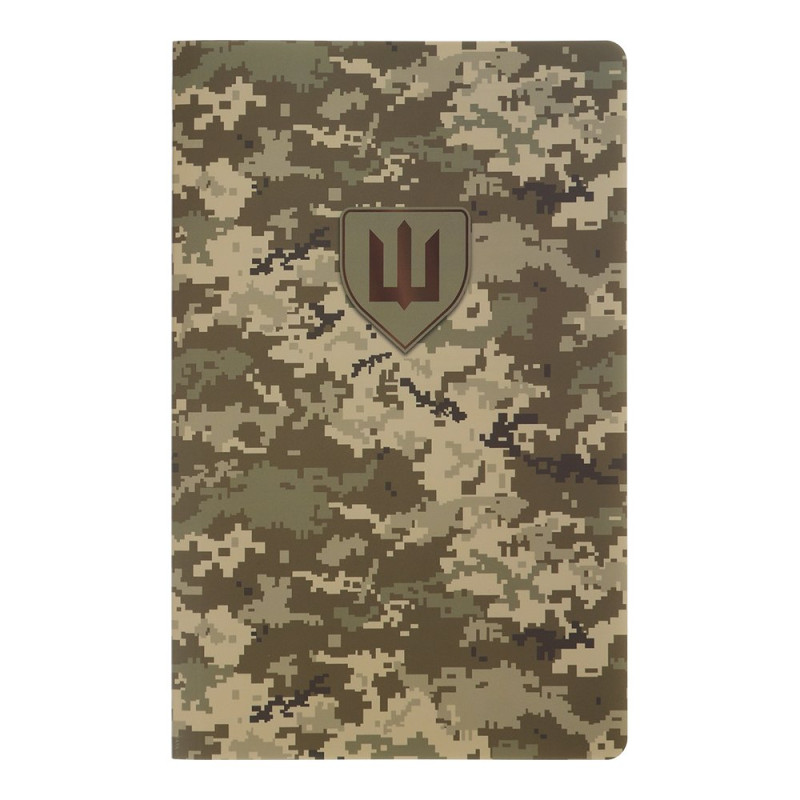 Книга записна з синтетичного каменя MILITARY, А5, 64 аркуші, клітинка, піксель