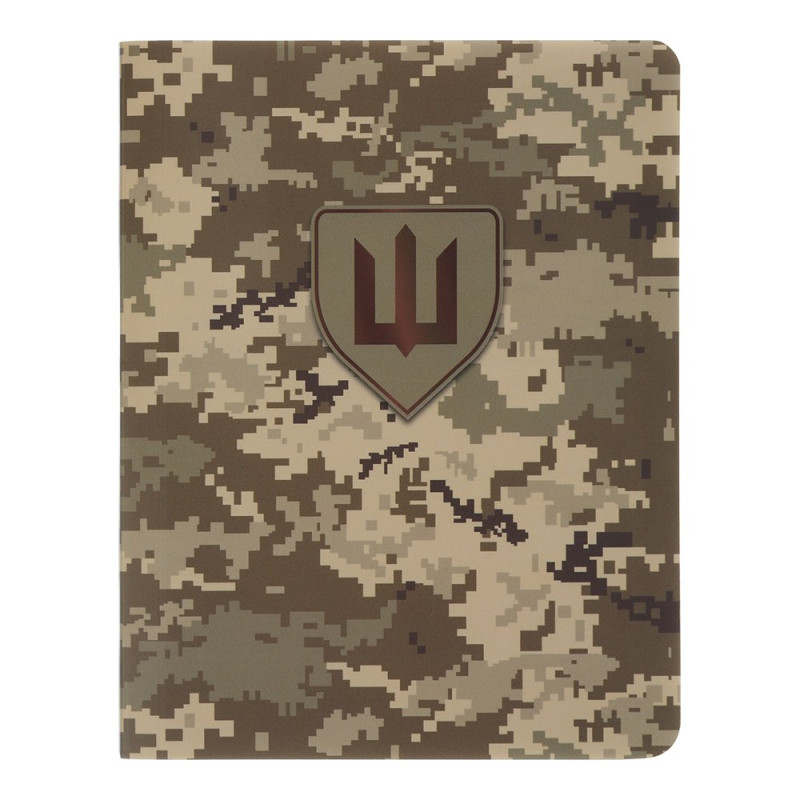 Книга записна з синтетичного каменя MILITARY, А6, 64 аркуші, клітинка, піксель