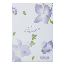 Папка-кутик А4, FREESIA ARABESKI, напівпрозора, бузкова