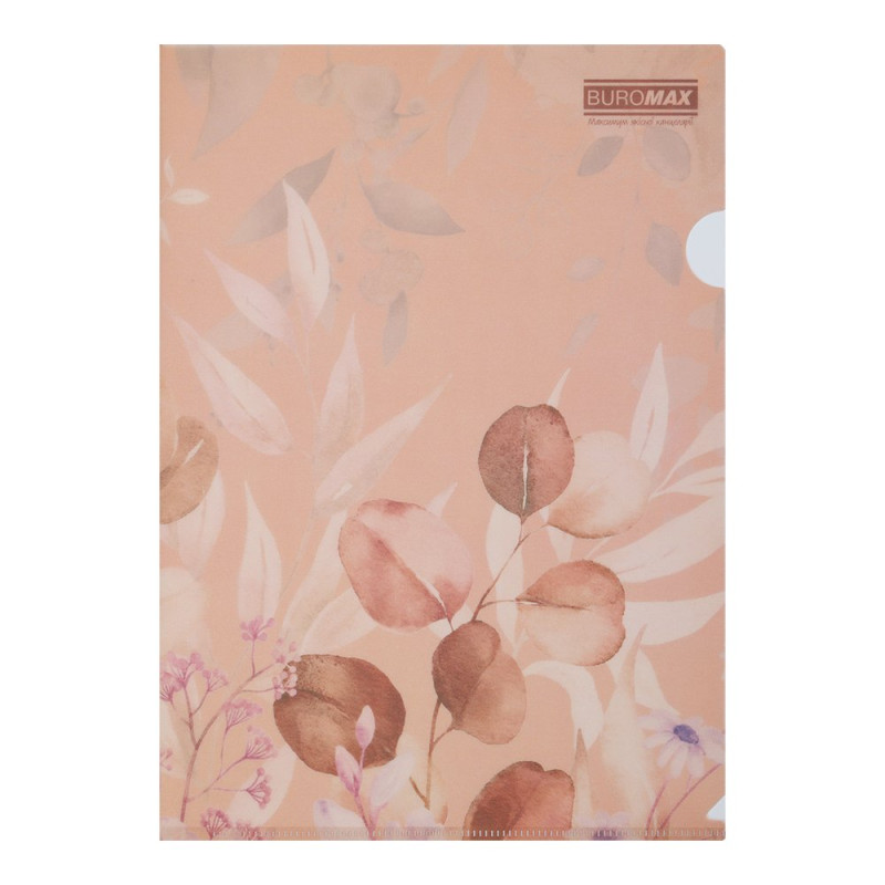 Папка-кутик А4, PEACH ARABESKI, напівпрозора, персикова