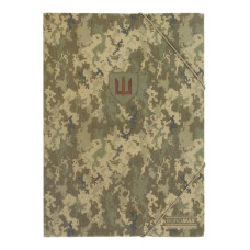 Папка на гумках MILITARY, А4, матовий непрозорий пластик, зелений