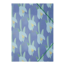 Папка А4 на гумках, SNOWDROP ARABESKI, напівпрозора, фіолетова