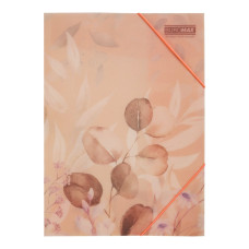 Папка А4 на гумках, PEACH ARABESKI, напівпрозора, персикова