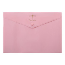 Папка-конверт А4 на кнопці FAVOURITE PASTEL, рожева