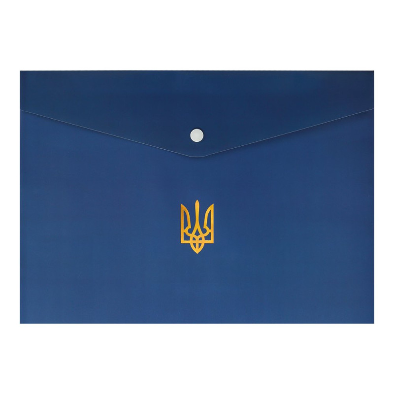 Папка-конверт А4 на кнопці, UKRAINE, темно-синя