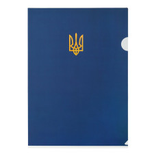 Папка-кутик А4, UKRAINE, темно-синя
